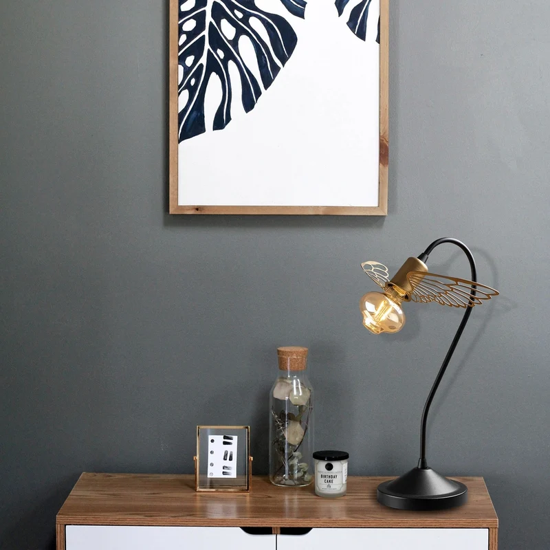 Lampe A Poser Industrielle Noire