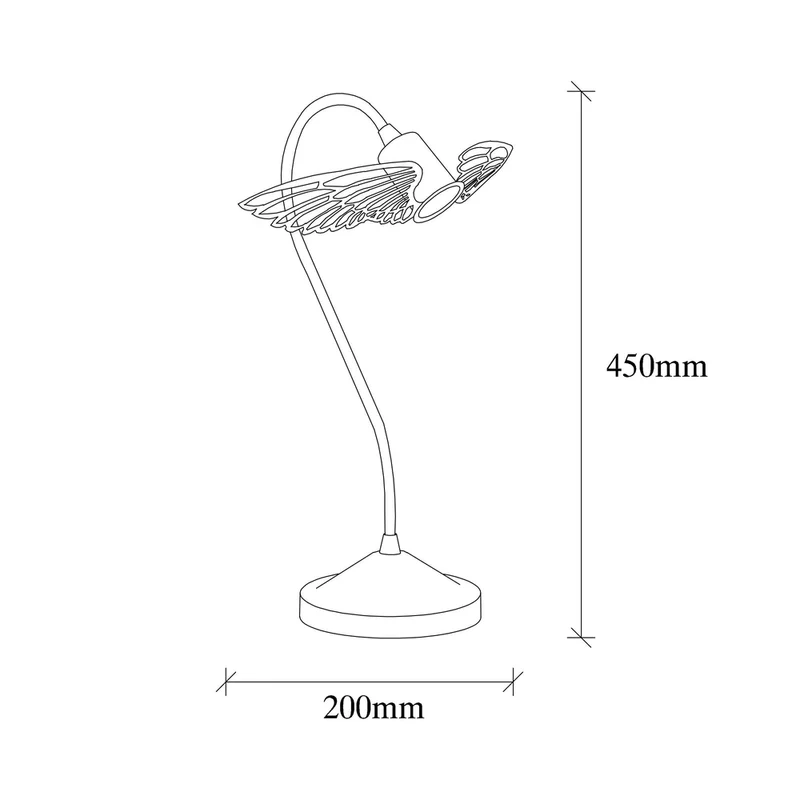 Lampe A Poser Industrielle Noire
