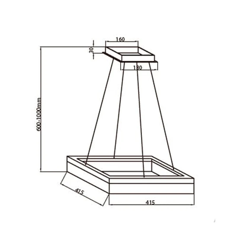 Luminaire Carré Suspendu