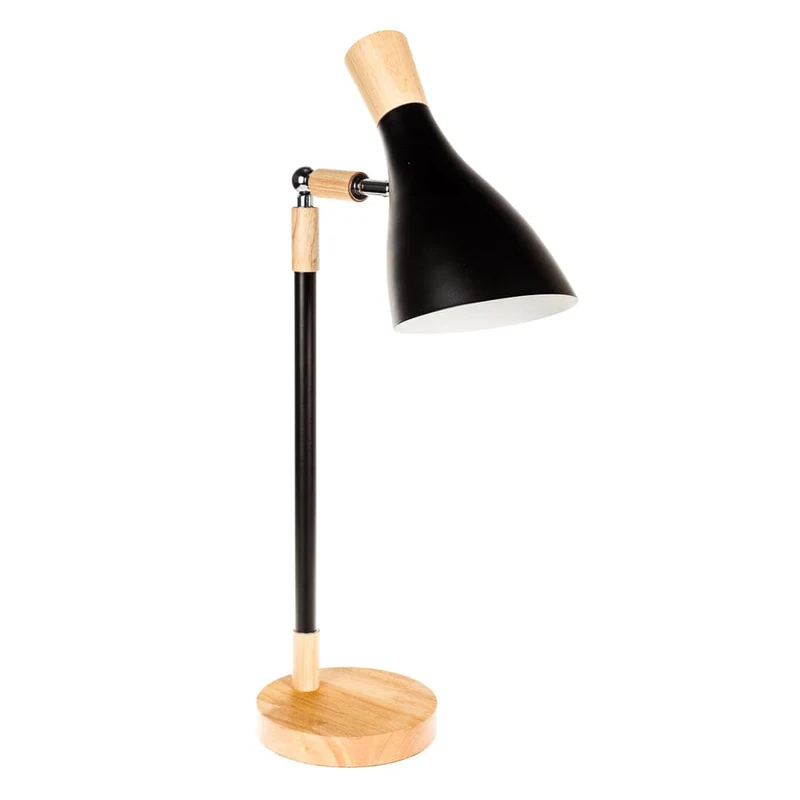 Lampe De Chevet Bois Et Noir