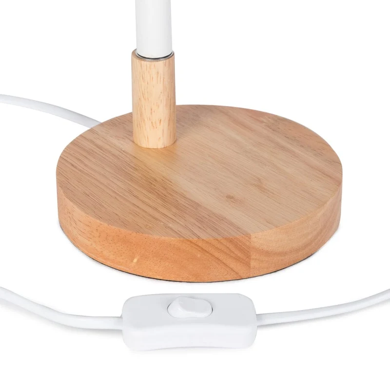 Lampe Blanche Et Bois