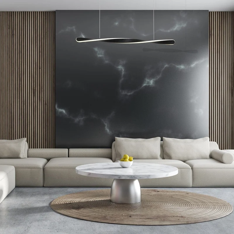 Luminaire Suspendu Industriel Noir