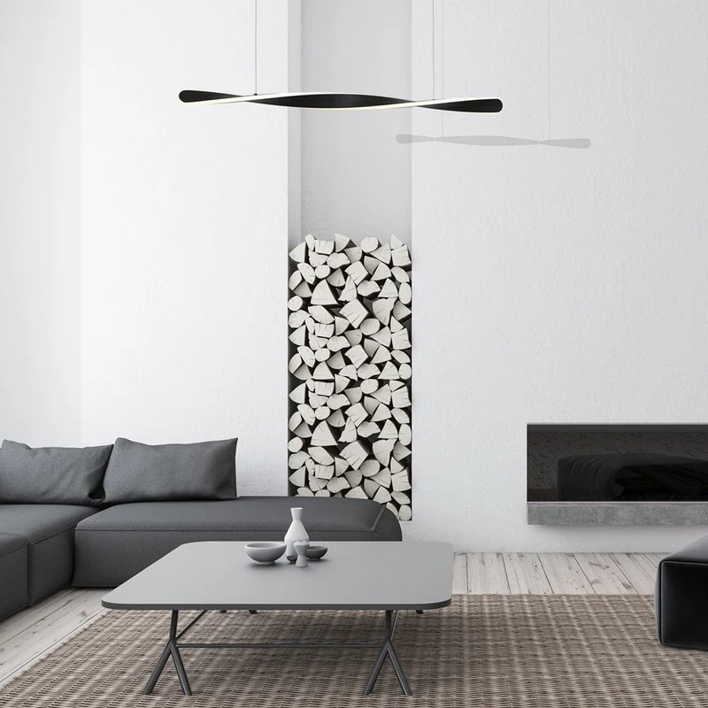 Luminaire Suspendu Industriel Noir