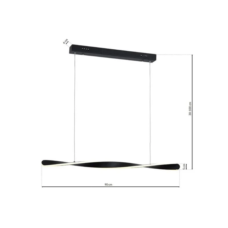 Luminaire Suspendu Industriel Noir