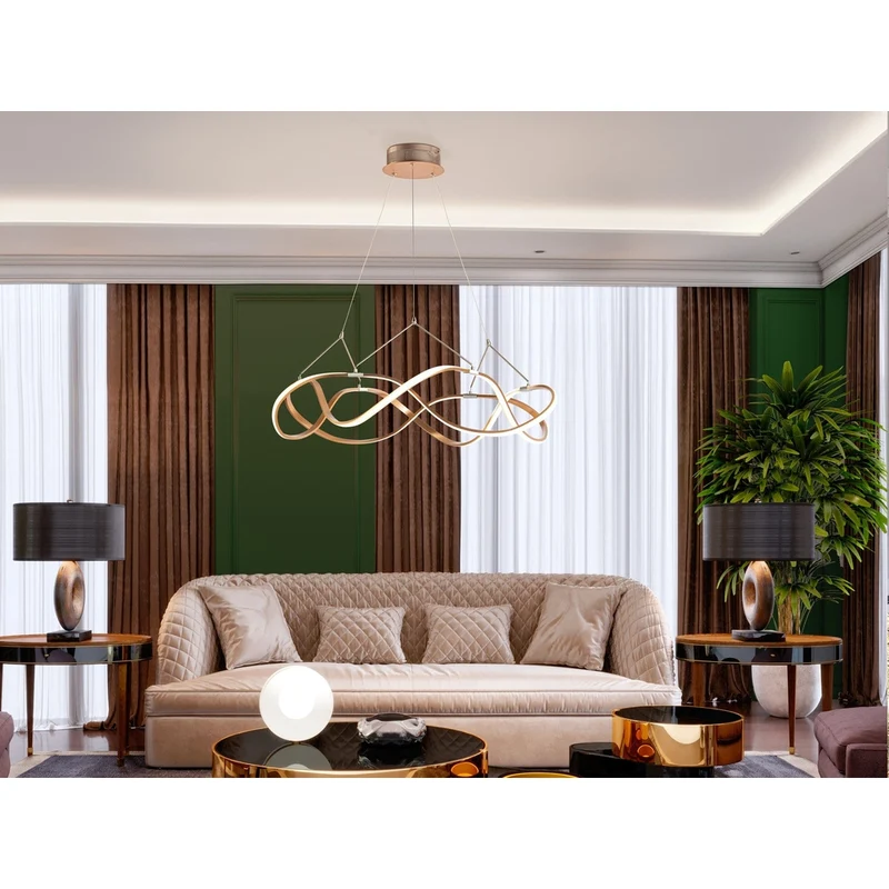 Luminaire Suspendu Doré