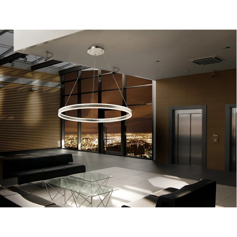 Luminaire Suspendu Argent Brossé
