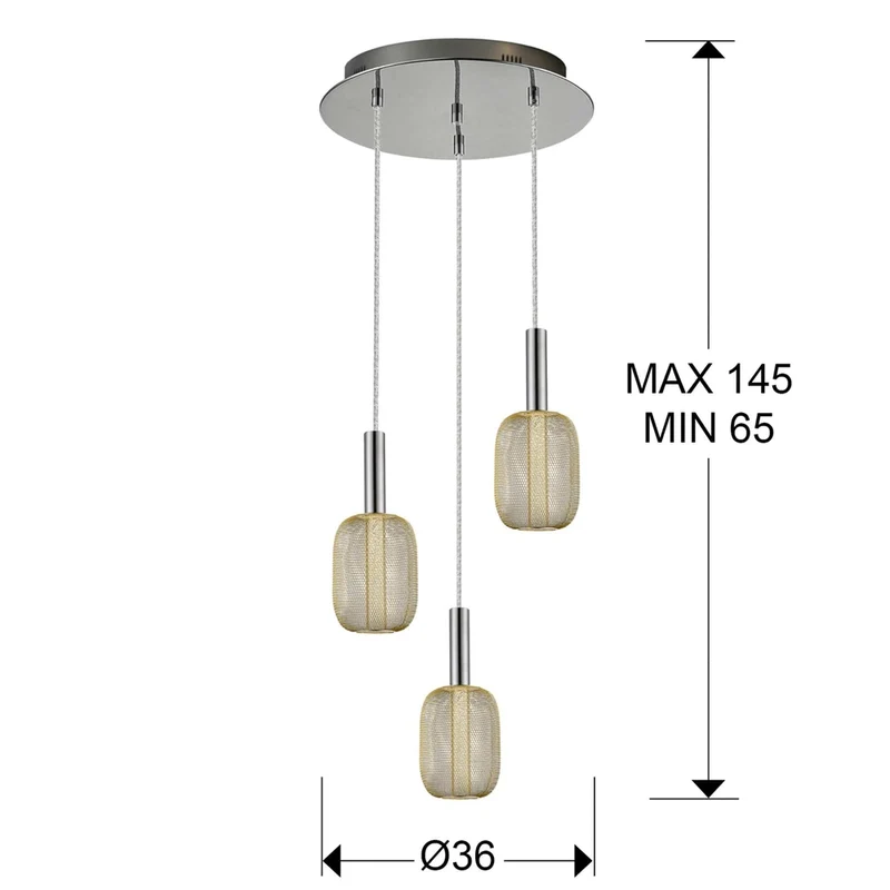 Luminaire Cuisine 3 Suspensions
