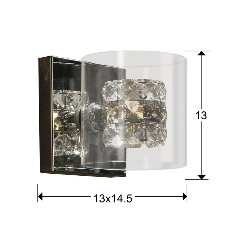 Applique Murale Metal Et Verre