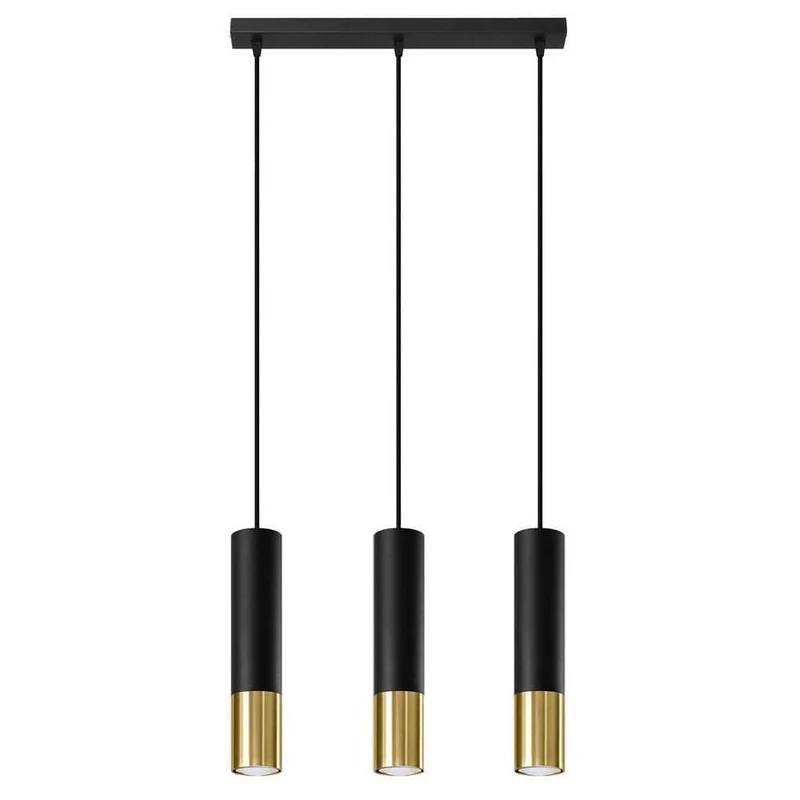 Suspension Luminaire Noir Et Doré