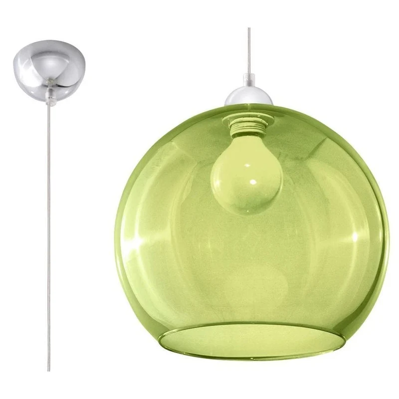 Suspension En Verre Vert