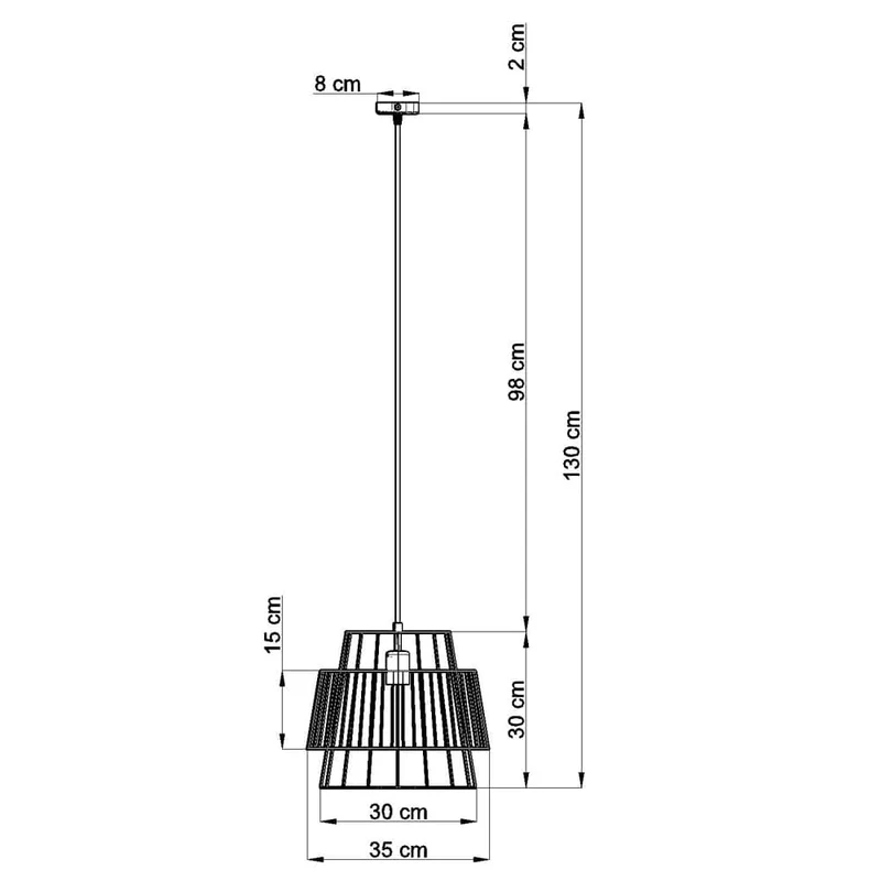 Suspension Métal Blanche