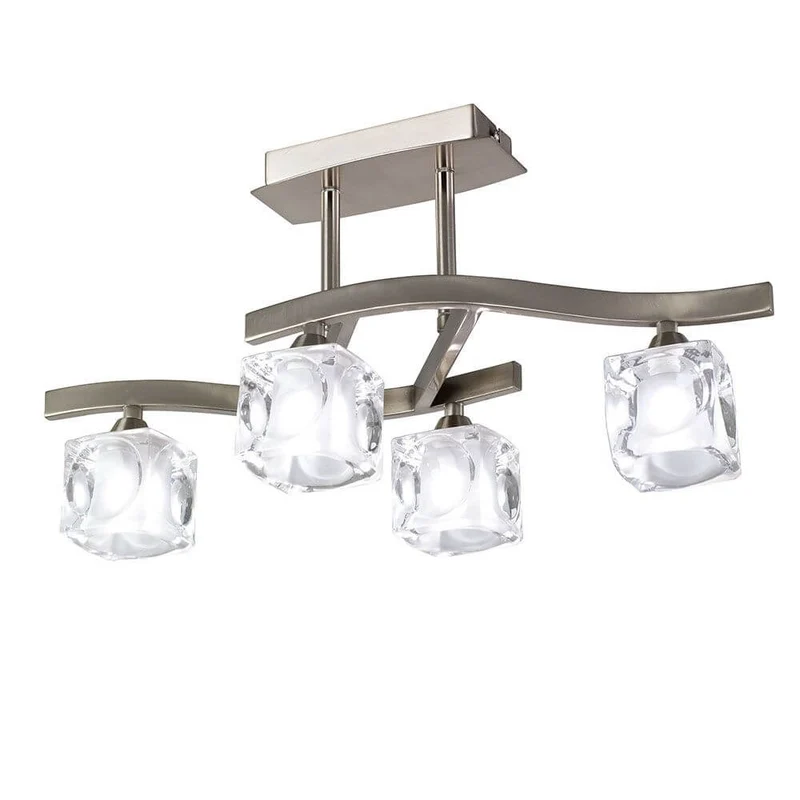 Cuadrax Cristal 4-flammige Deckenleuchte