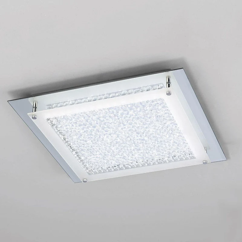Crystal LED Mirror Deckenleuchte Eckig