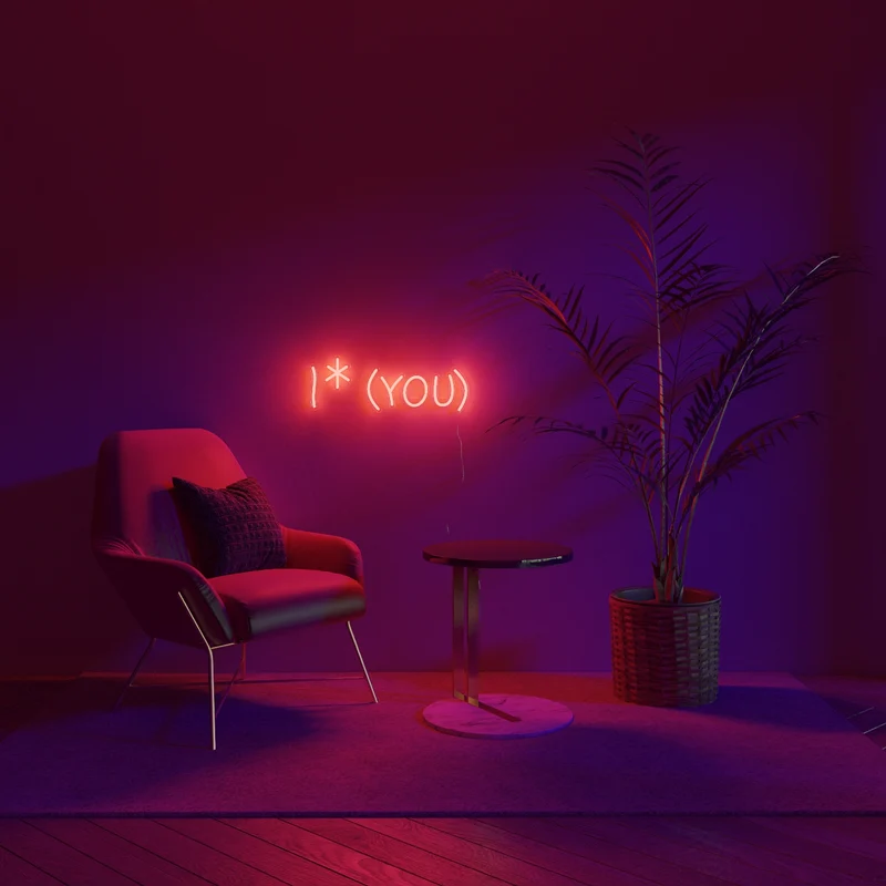 I * You - signe en néon LED
