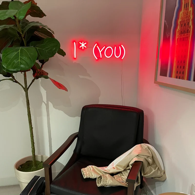 I * You - signe en néon LED