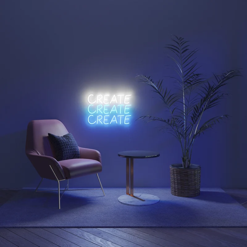 Create - signe en néon LED