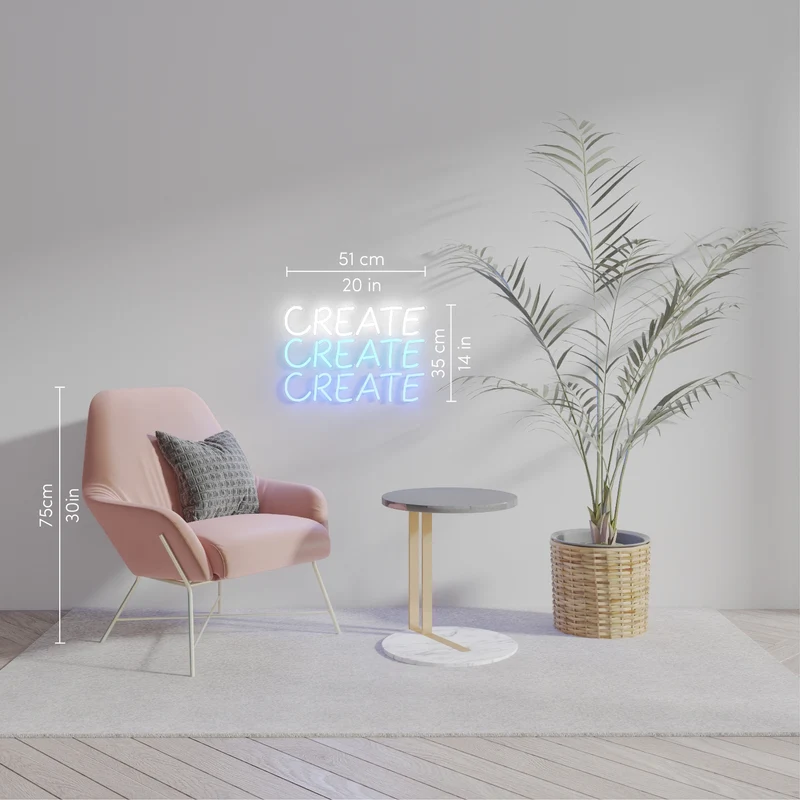 Create - signe en néon LED