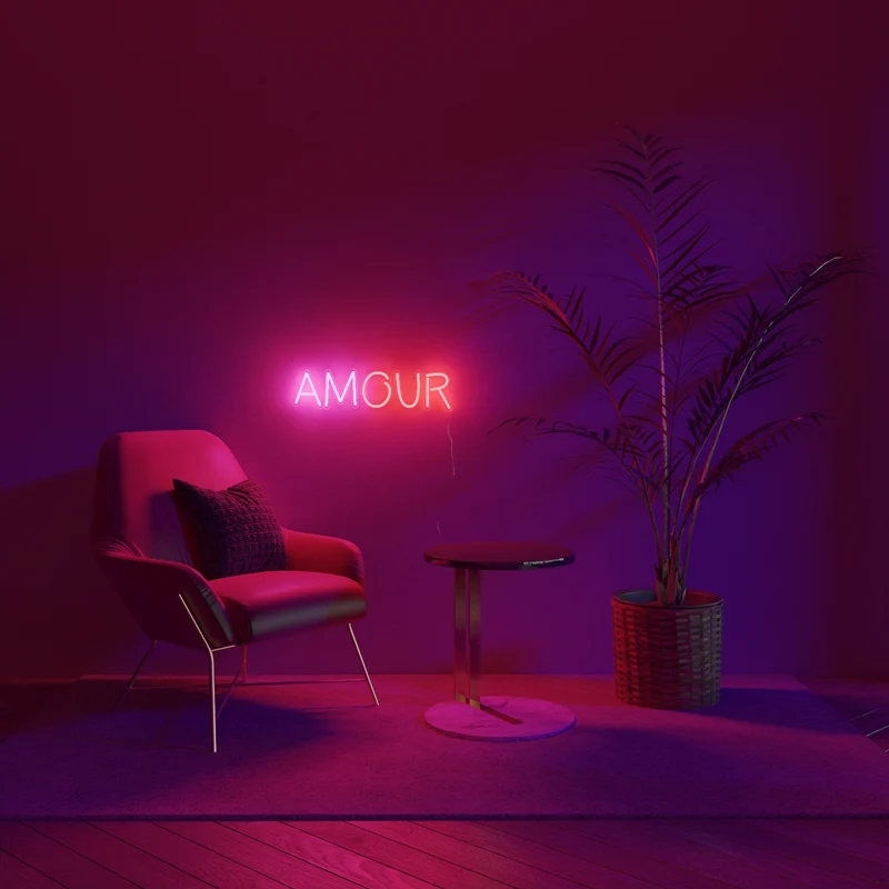 Our Amour - signe en néon LED