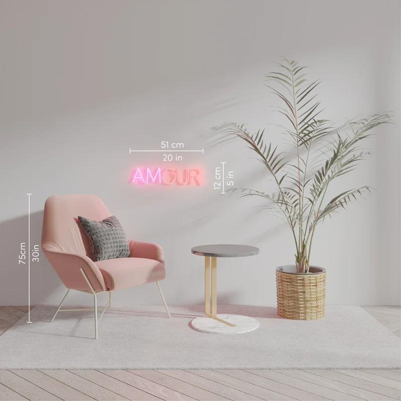 Our Amour - signe en néon LED