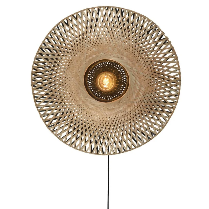 Applique Ronde Tressée en Bambou Bohème