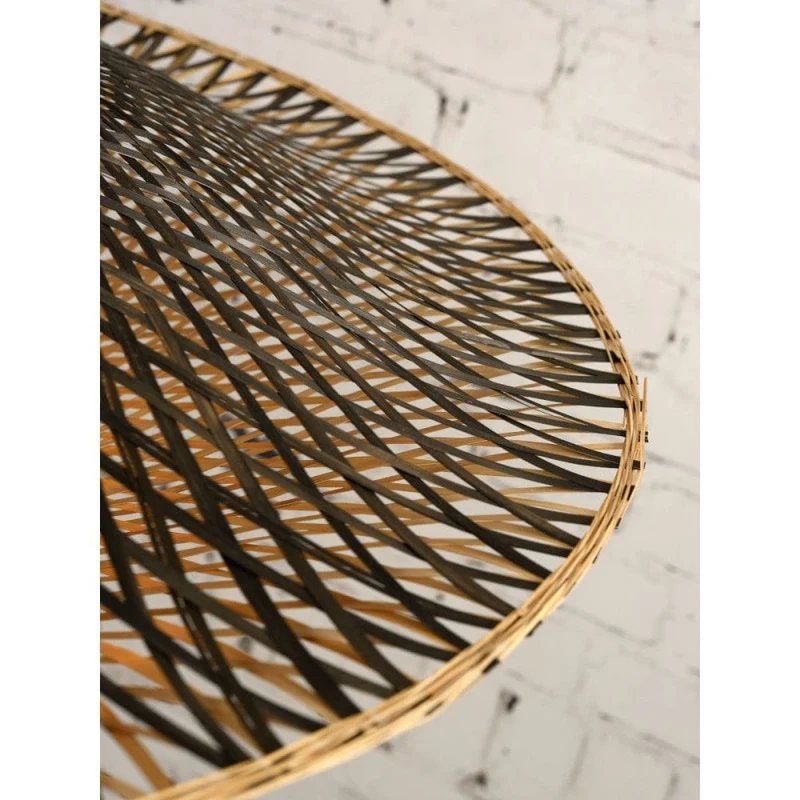 Applique Ronde Tressée en Bambou Bohème