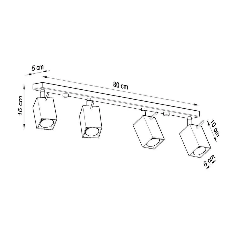 Luminaire Plafonnier 4 Spots