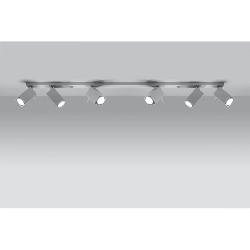 Plafonnier blanc de 6 Spots rotatifs