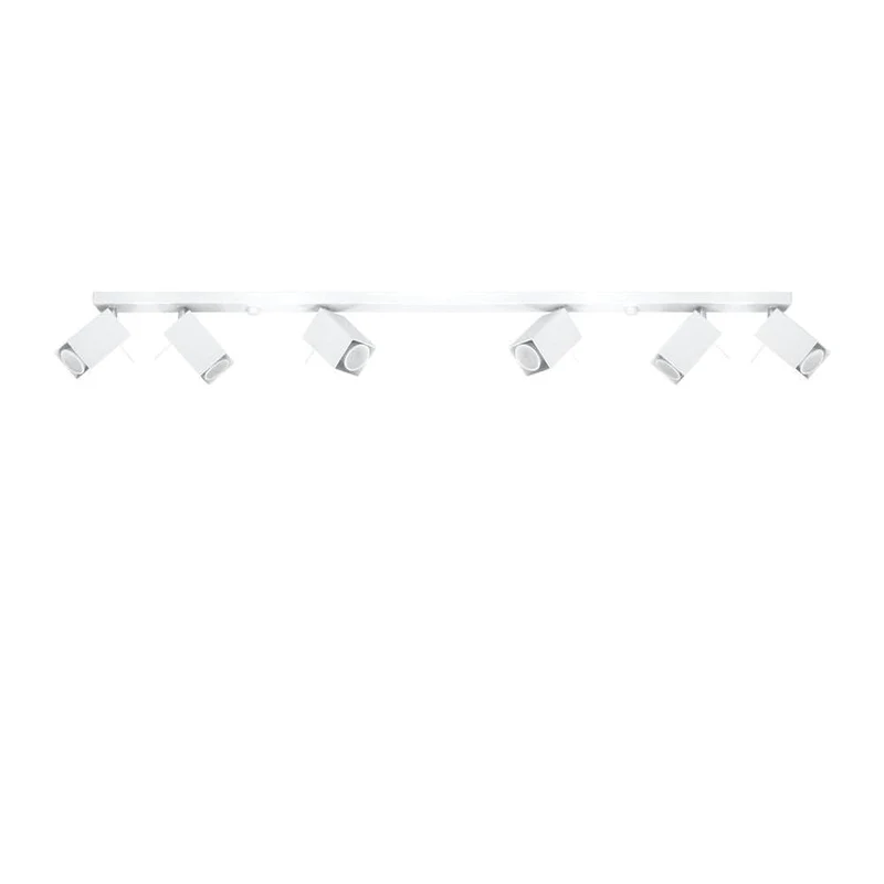 Plafonnier blanc de 6 Spots rotatifs