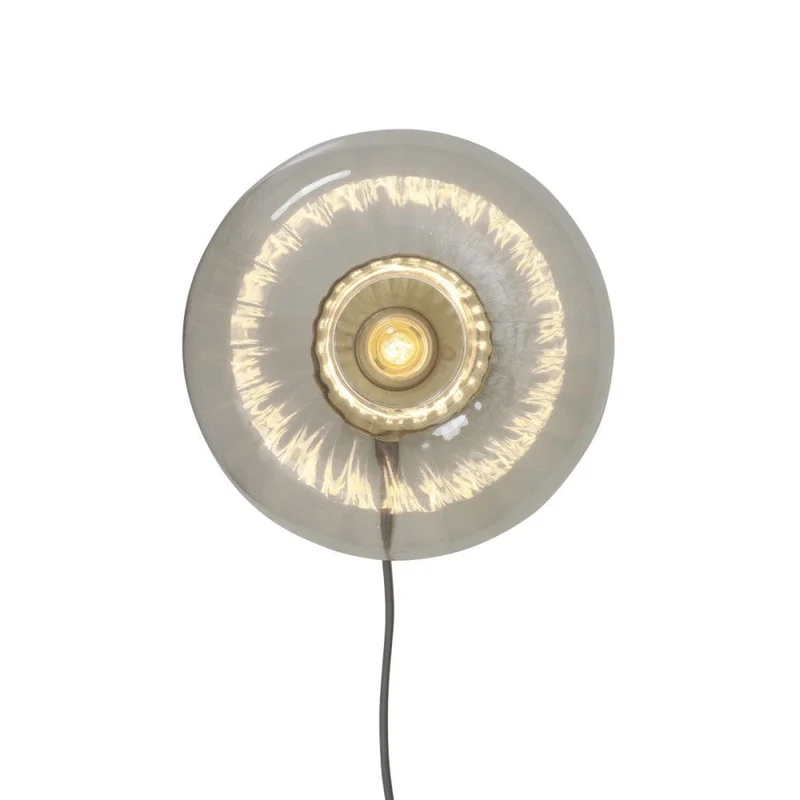 Applique Ronde En Verre Transparent