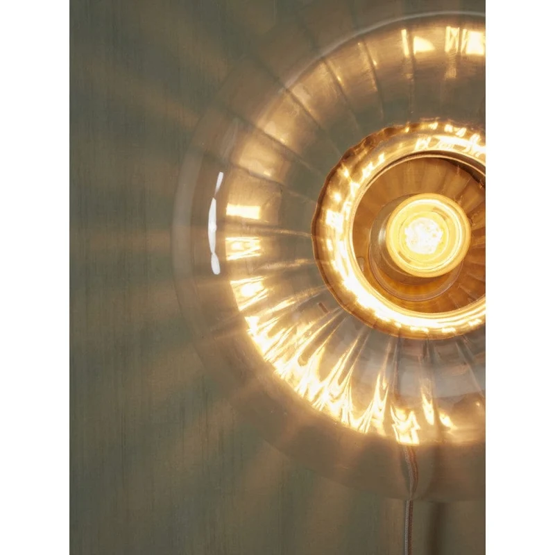 Applique Ronde En Verre Transparent