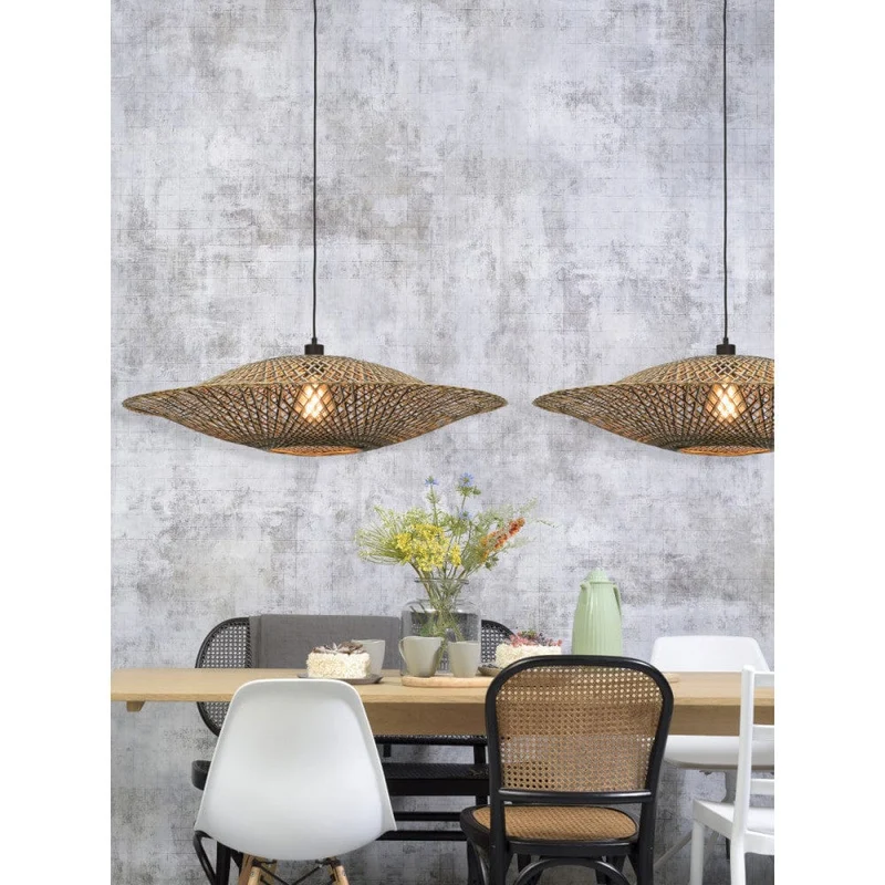 Suspension Rotin Bambou