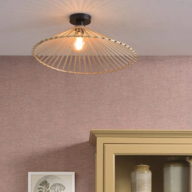 Plafonnier Bambou Rotin