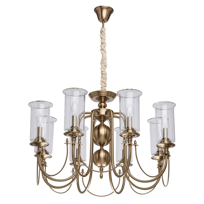 Lustre 8 Branches Laiton