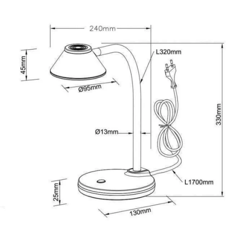 Lampe Bureau Grise