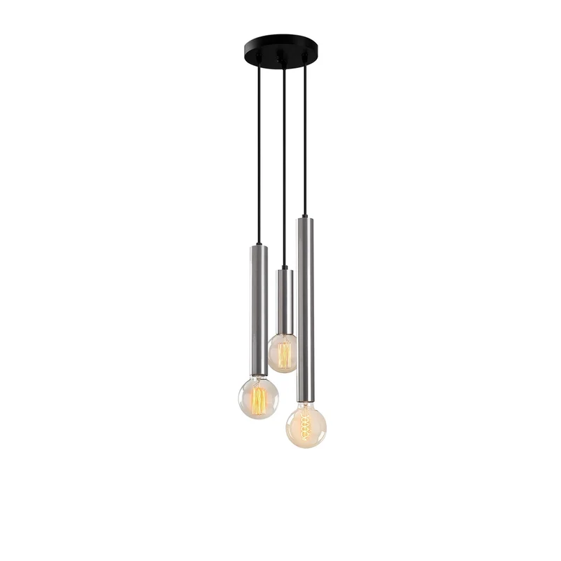 Suspension Noire 3 Lampes