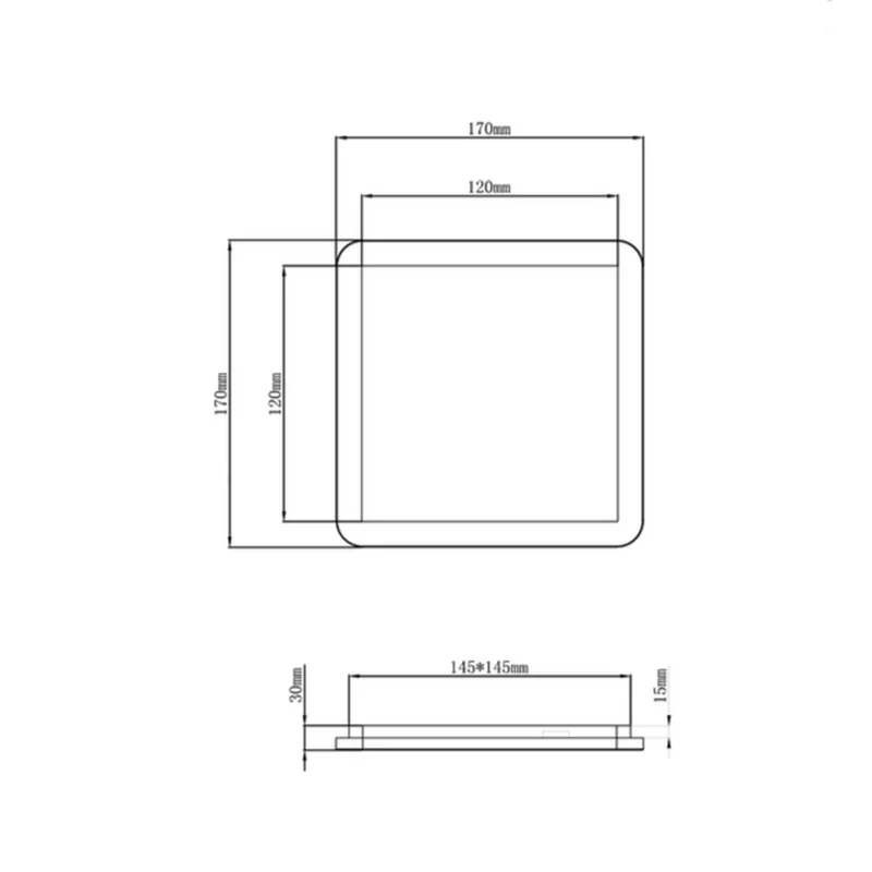 Plafonnier Carré Led Blanc