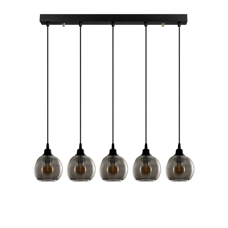 Suspension Vintage Verre Fumé