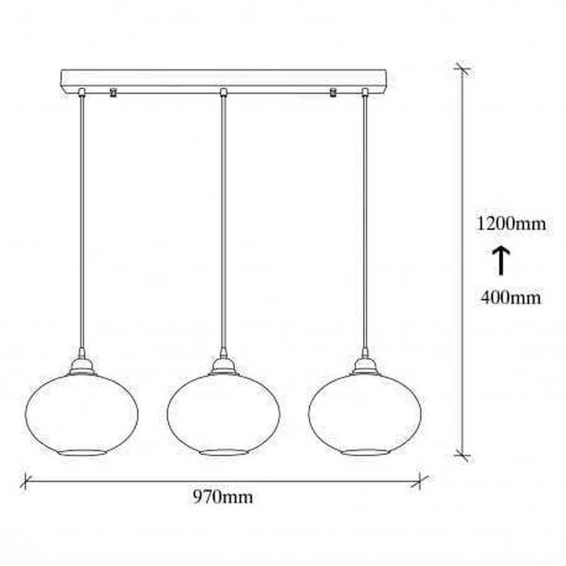 Suspension Globe Verre Fumé