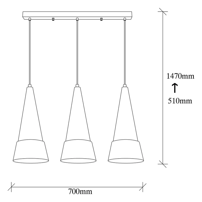 Suspension Luminaire 3 Ampoules