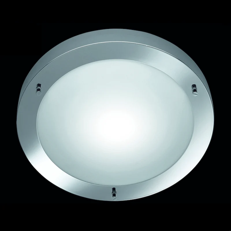 Plafonnier Chrome Et Verre