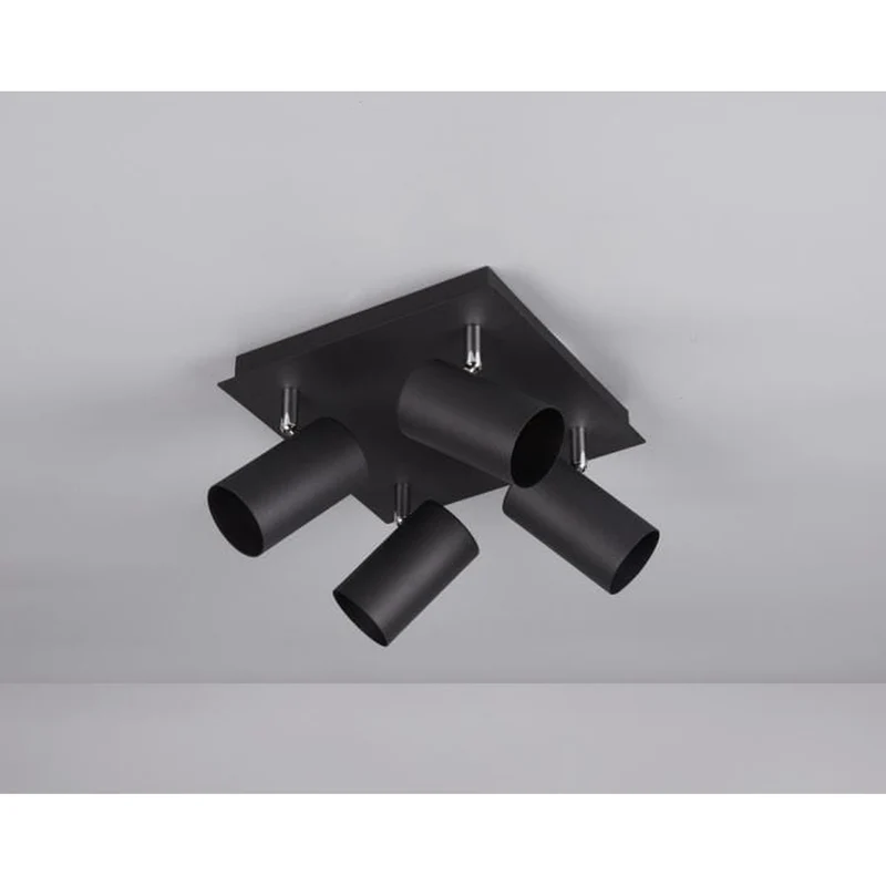 Plafonnier 4 Spots Noir