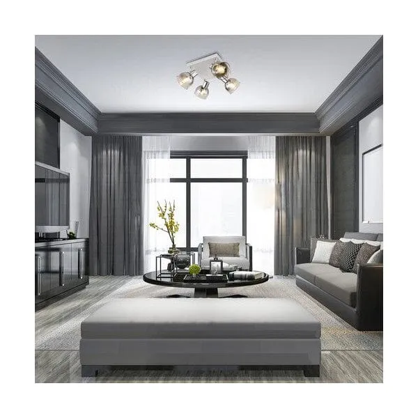 Plafonnier 4 Spots Industriel