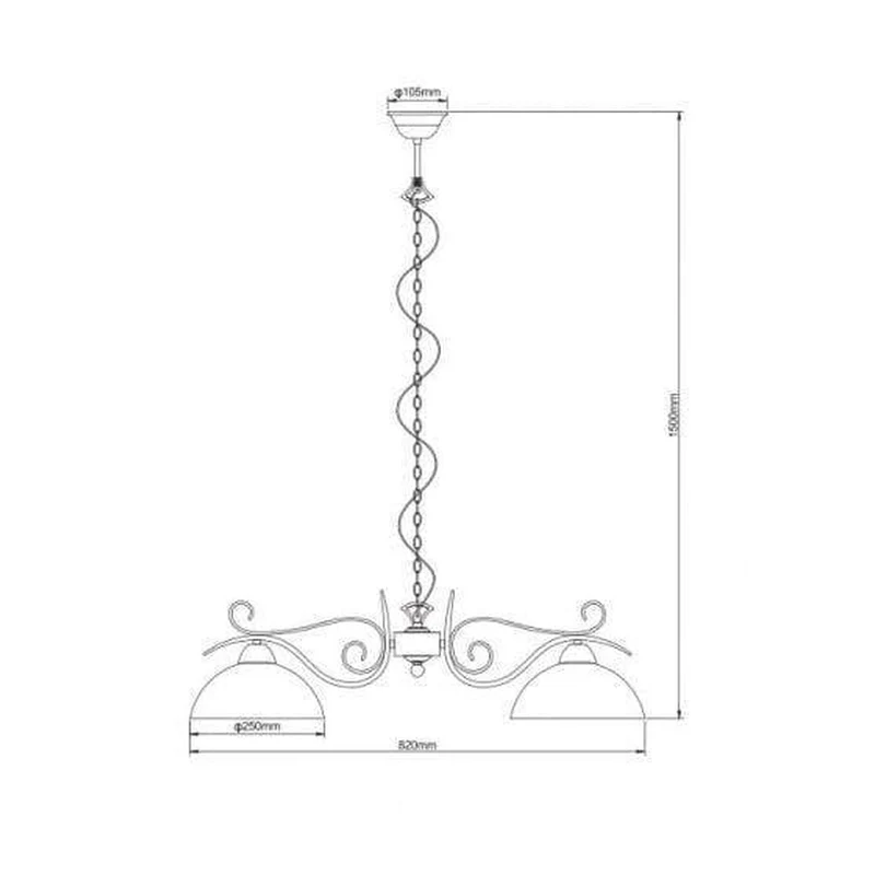 Suspension Couleur Rouille