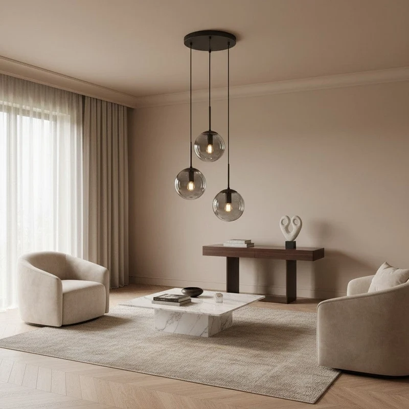 Suspension 3 Lampes Design