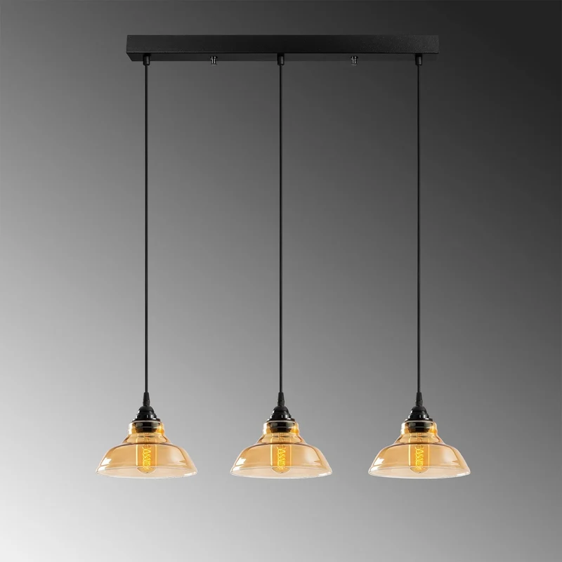 Suspension 3 Lampes Vintage