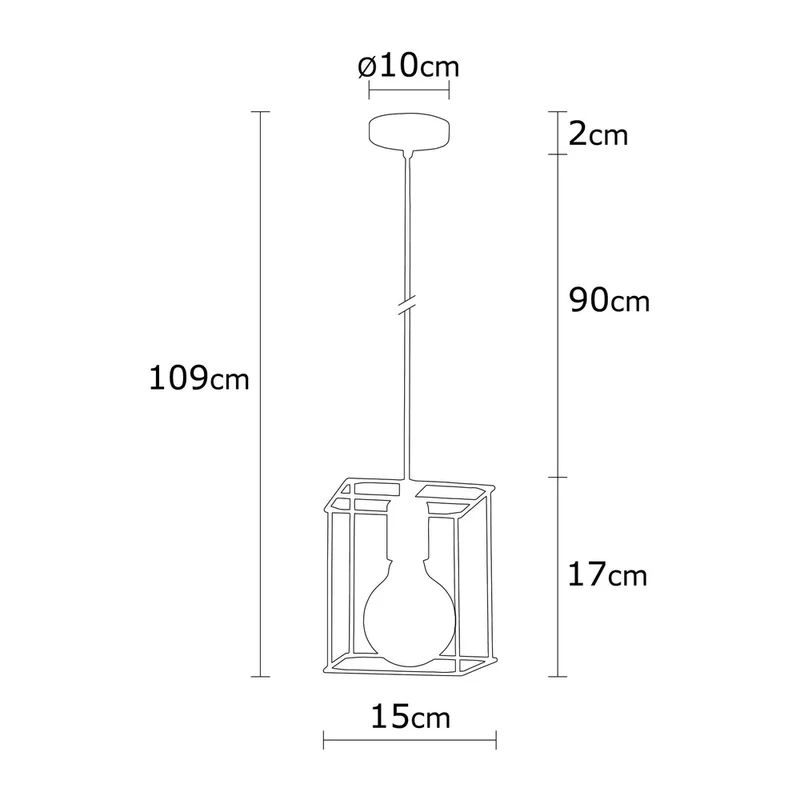 Suspension Boule Verre Vintage
