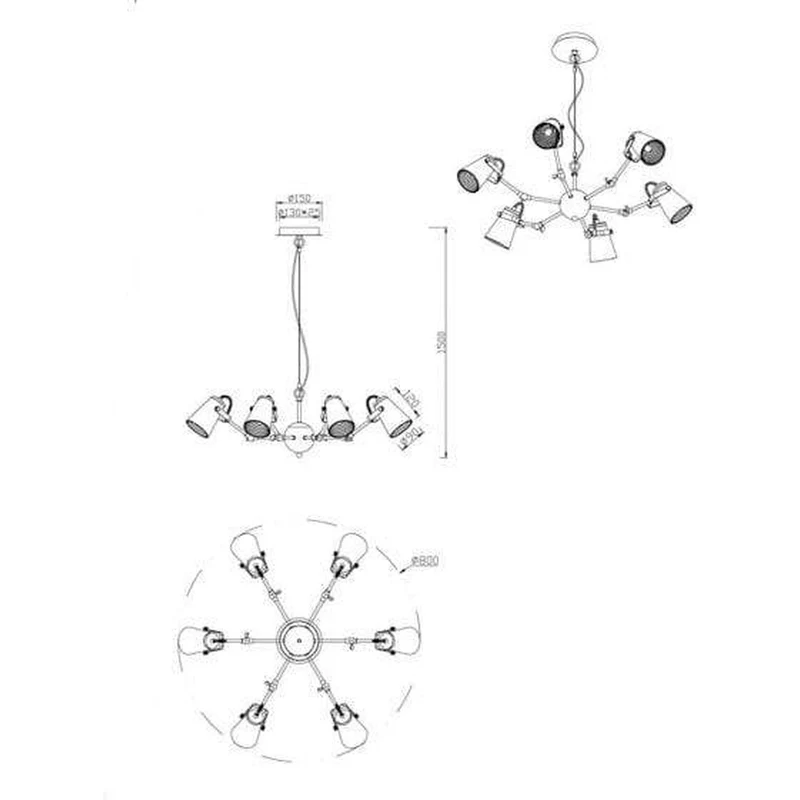 Luminaire Suspension Noir Et Or