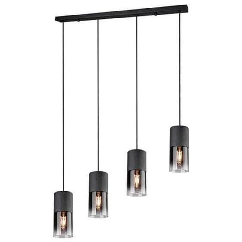 Suspension Industrielle 4 Lampes