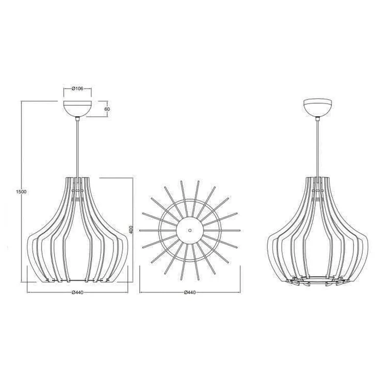 Suspension Luminaire En Bois