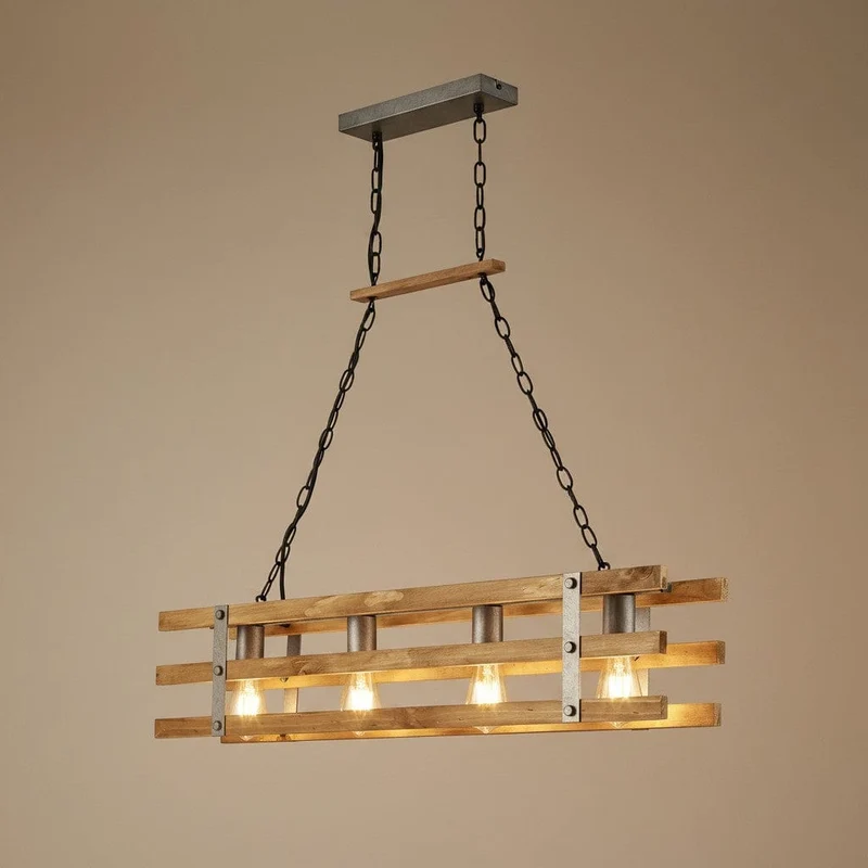 Suspension Bois Industriel